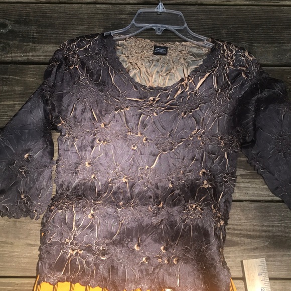 💞3 for $25💗Origami MagicScarf Blackish Brn &Tan - Picture 2 of 8